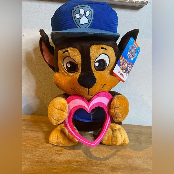 New Valentine’s Day Paw Patrol Chase Plush Stuffed Animal 12” - Picture 3 of 7